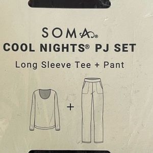 Soma Cool Nights long sleeve/pant. Black top/Leopard. BRAND NEW.